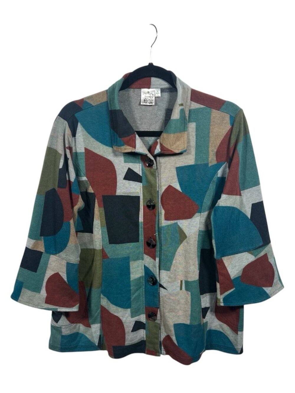 Parsley And Sage Jacket Womens Button Down Shirt Jacket L Wearable Art Lagenlook